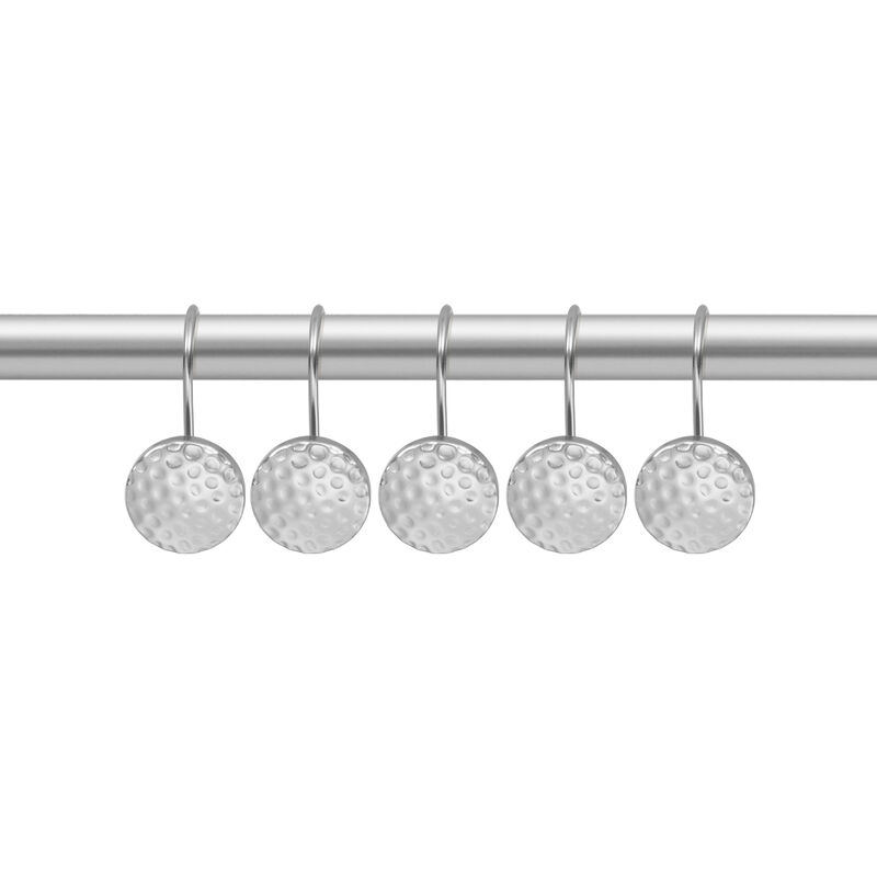 Metal Shower Curtain Hooks, Set of 12 image number 6
