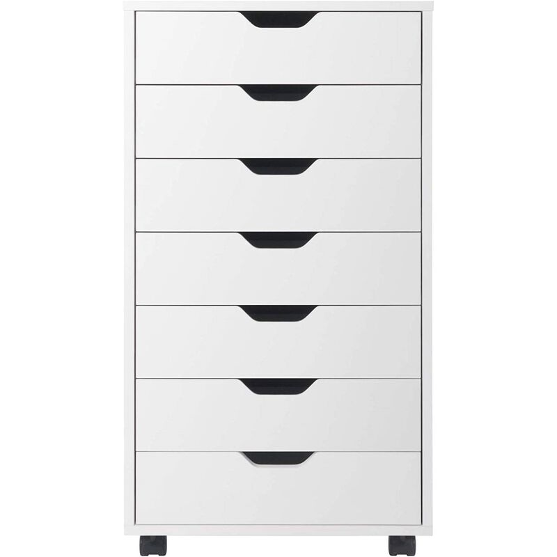 Tall 7-Drawer Storage Chest &ndash; Modern Scandinavian Wood Cabinet