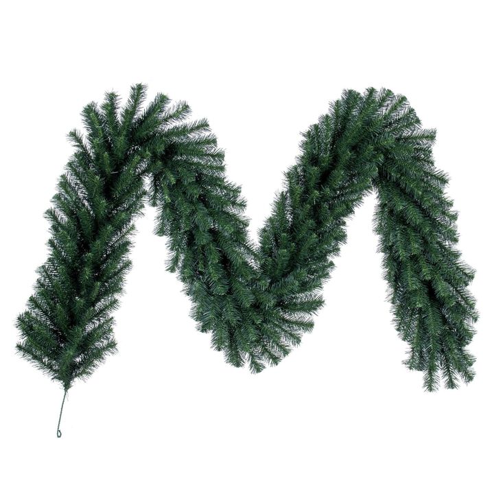 Vickerman 9' Douglas Fir Artificial Christmas Garland - Unlit - Faux Fir Christmas Garland - Indoor or Outdoor Garland - Reliable and Durable - Faux Realistic Garland