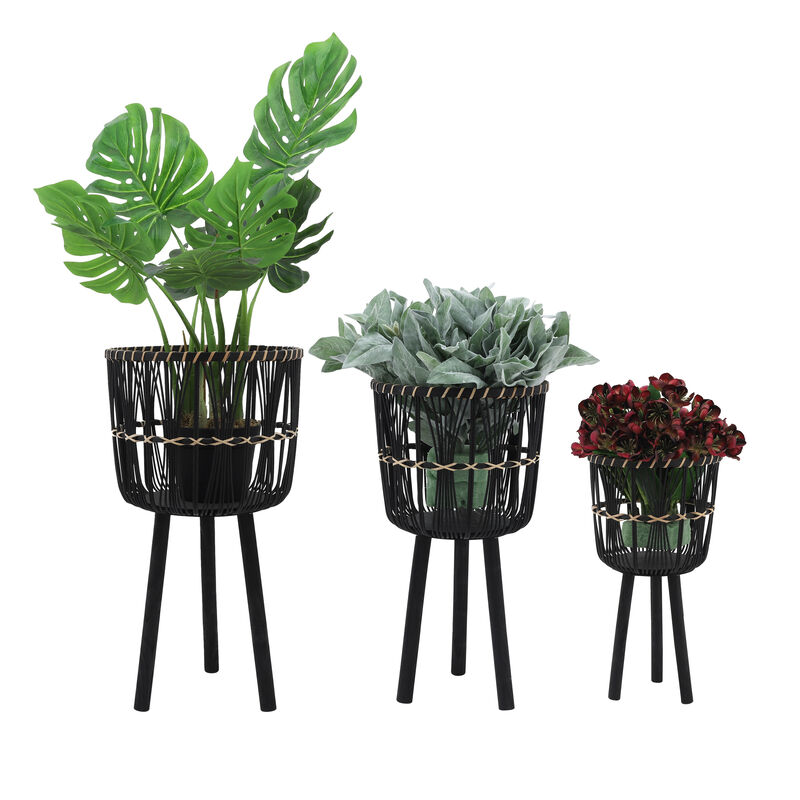S/3 Bamboo Planters 11/13/15" image number 1