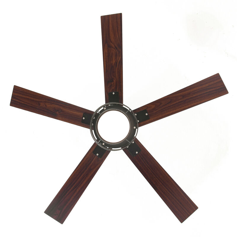 52 in. Black Reversible Blades 6-Speed Ceiling Fan with Light and Remote