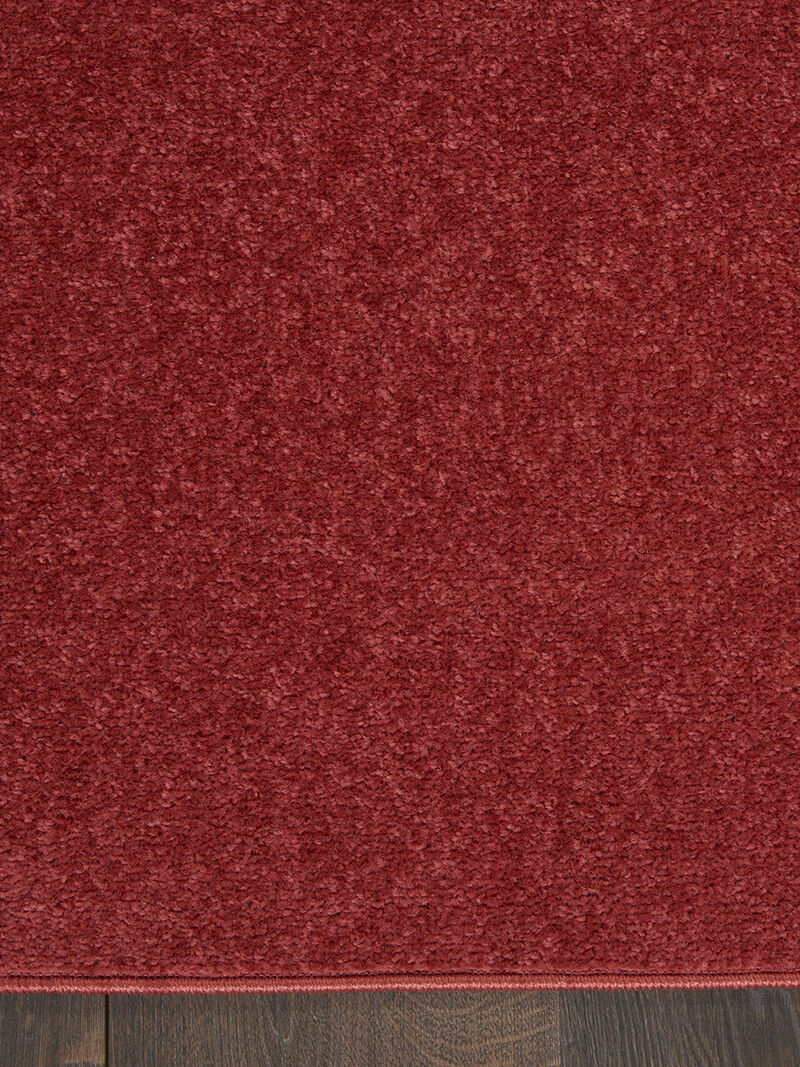 Nourison Essentials NRE01 Brick Red 2'2" x 14' Rug image number 3