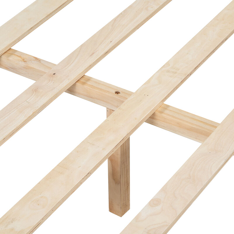 Christopher Knight Home Carina Queen Wood Platform Bed with Faux Leather Weave Headboard