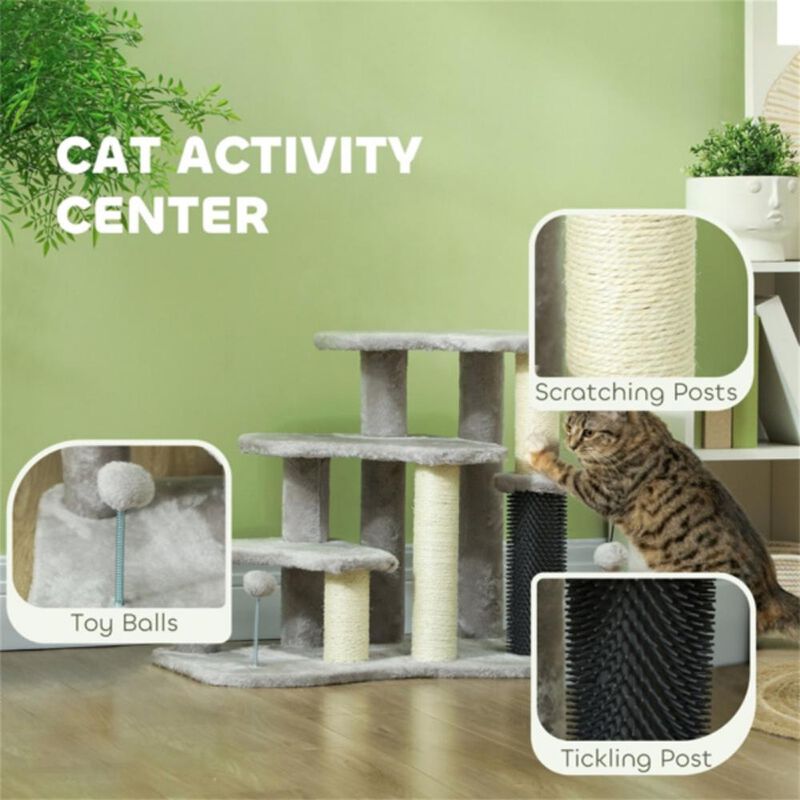 Multi-Level Cat Tree Tower with Scratching Posts, Hammock & Cozy Perches for Indoor Cats image number 2