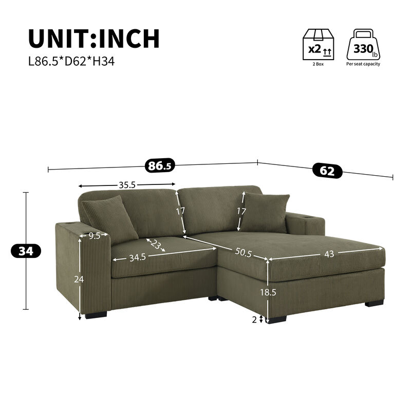 Oversized Chaise Sectional image number 3