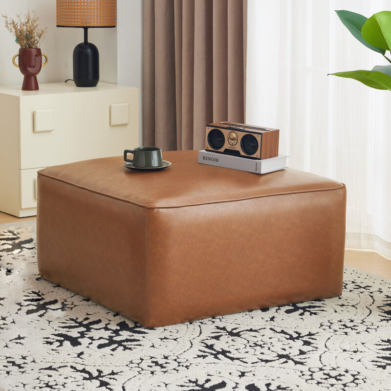 Merax Pu Leather Sofa Ottoman for Living Room image number 2