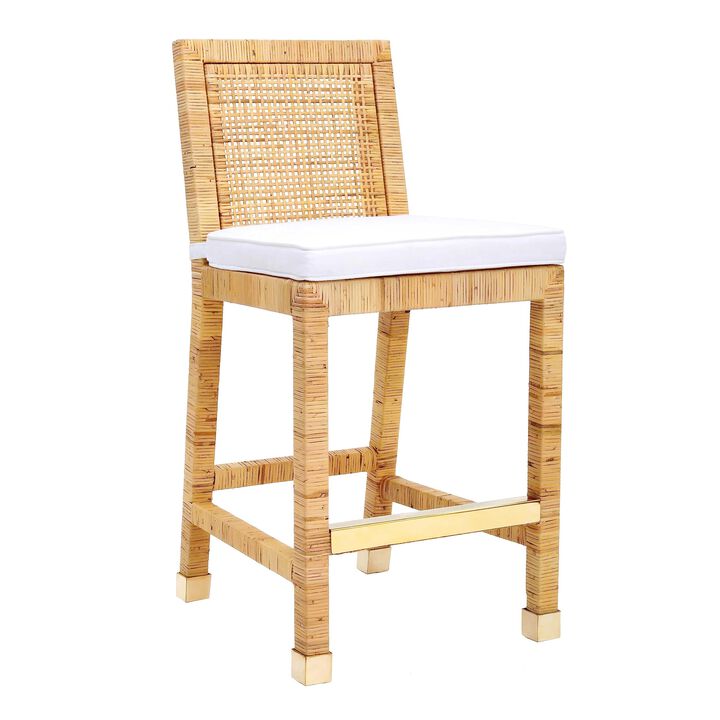 Casafoyer Amara Rattan Performance Fabric Counter Stool