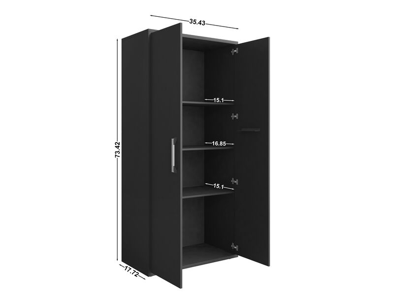 Eiffel Black Garage Cabinets (Set of 3)