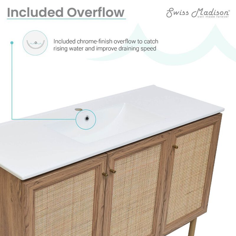 Classe 48" Freestanding Bathroom Vanity with Sink Top image number 4