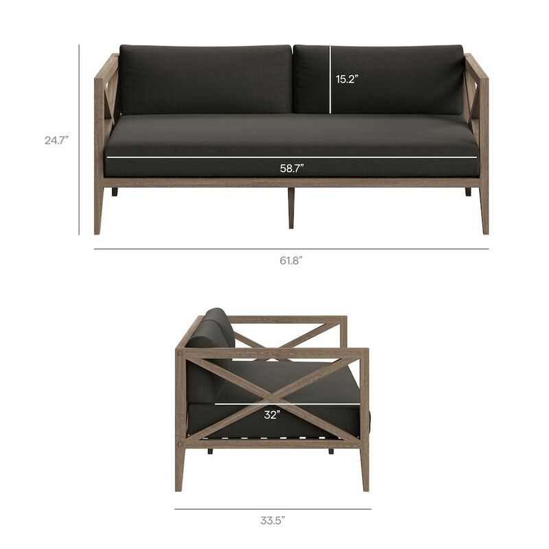 Northlake Outdoor Patio Teak Loveseat image number 2