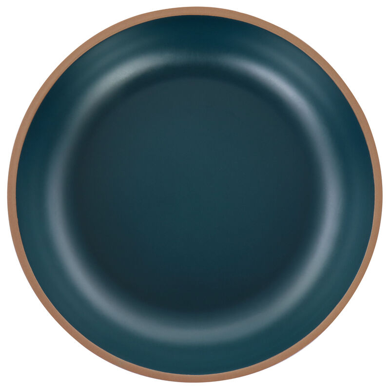 Gibson Home Rockabye 4 Piece Melamine Dinner Bowl Set in Dark Teal