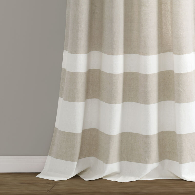 Cape Cod Stripe Yarn Dyed Cotton Window Curtain Panels image number 3