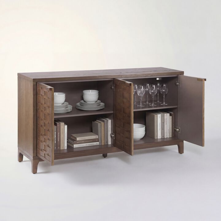 Kagvan 59 Inch Woven 4-Door Sideboard
