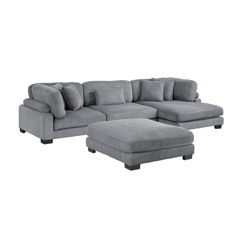 Traverse 3-Piece Sectional with Reversible Chaise & Ottoman