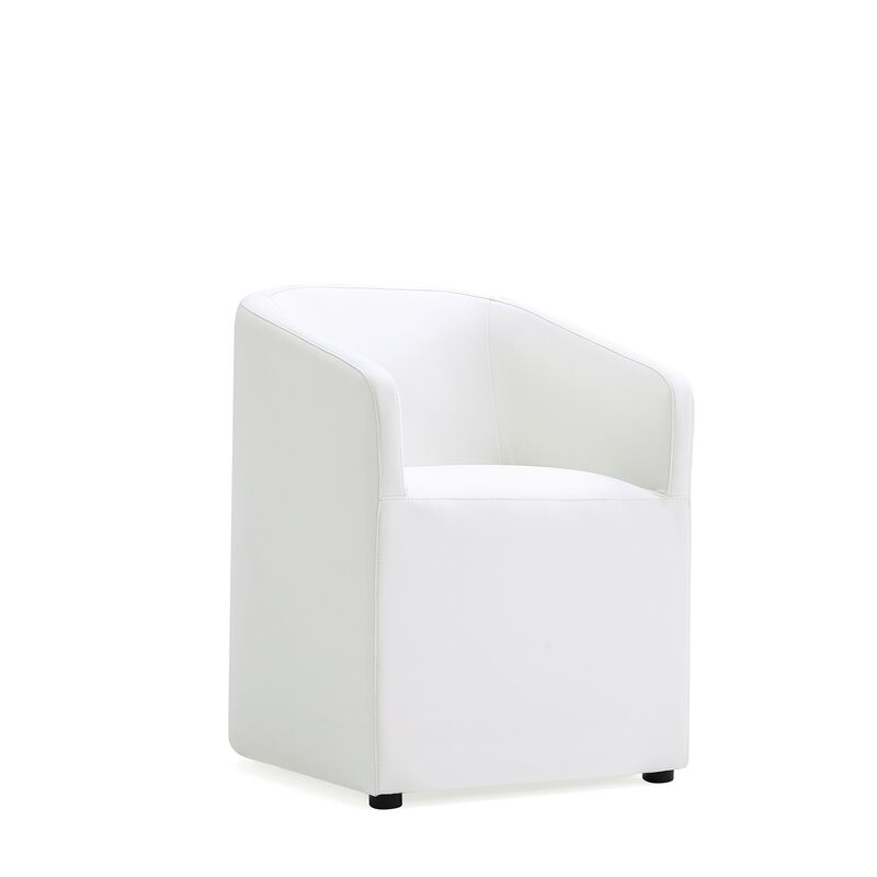 Anna Round Dining Arm Chair in Cream