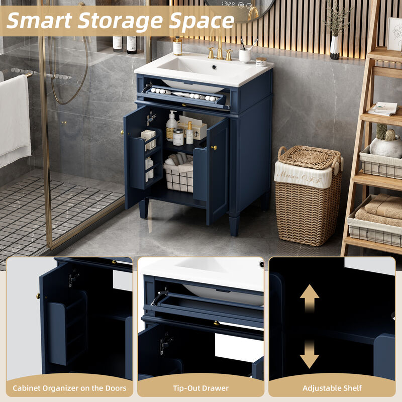 Nehird Bathroom Storage Cabinet with Sink image number 3