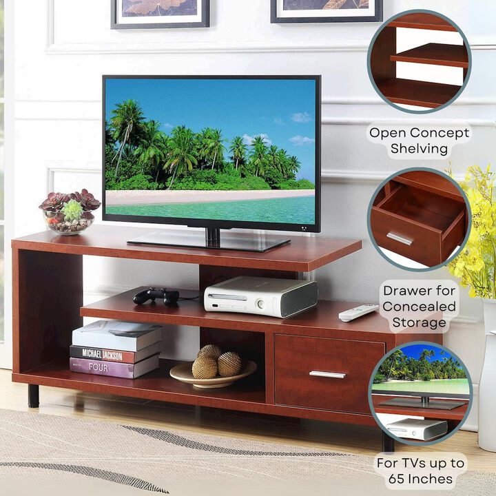 Convience Concept, Inc. Seal II 1 Drawer TV Stand with Shelves for TVs up to 65 Inches