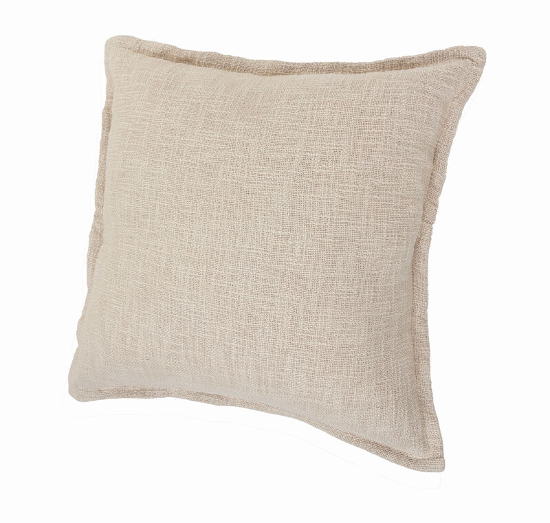HomeRoots Set of Two 20" Beige Cotton Throw Pillows image number 3