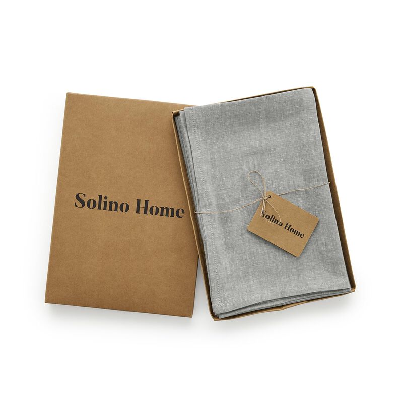 Solino Home 100% Pure Linen Dinner Napkins 20 x 20 Inch Set of 4 | Athena image number 4