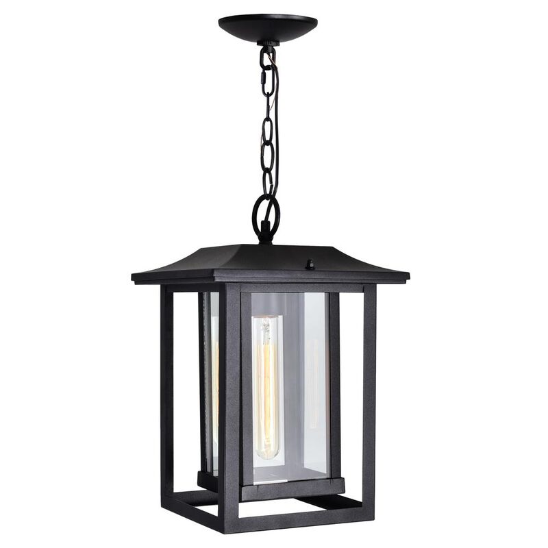 CWI Lighting Winfield 1 Light Black Outdoor Hanging Light