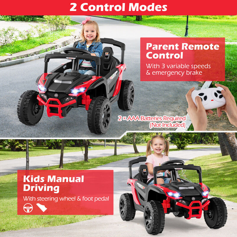 Kids 12V Electric UTV Ride On Car with LED Lights Music and Horn image number 5