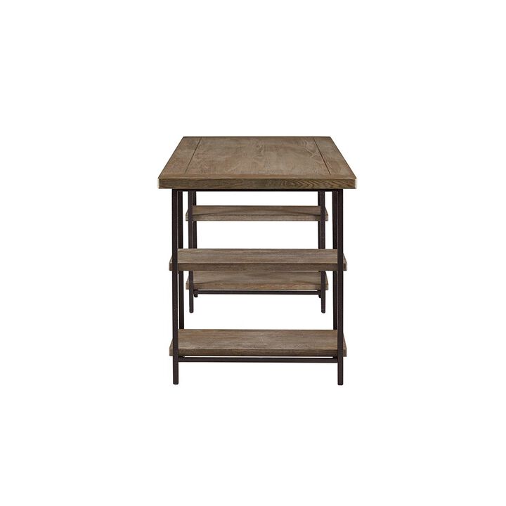 Gracie Mills Nielson Industrial Metal Frame Desk Table