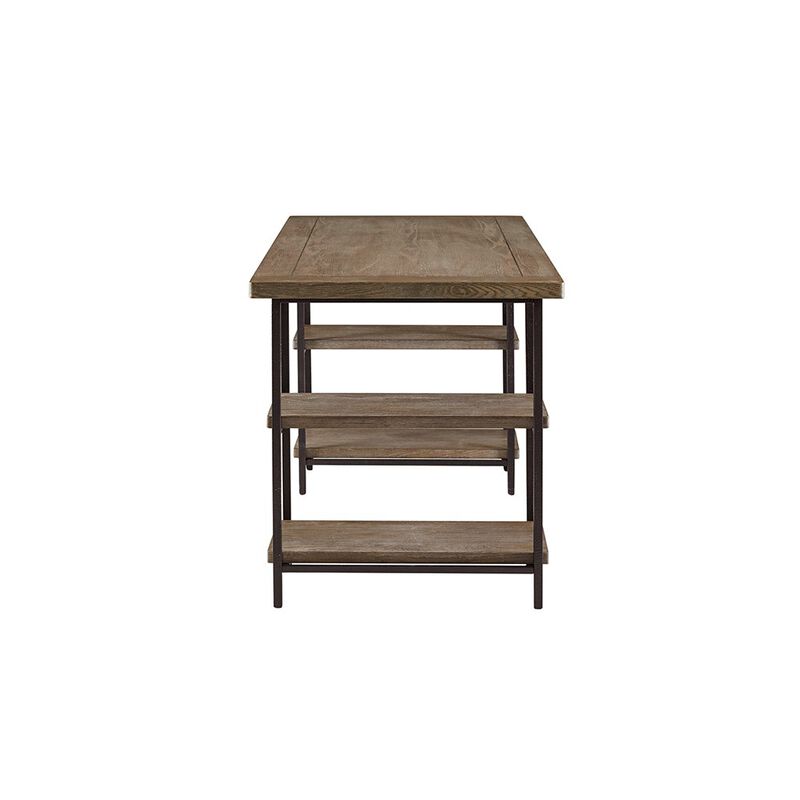 Gracie Mills Nielson Industrial Metal Frame Desk Table