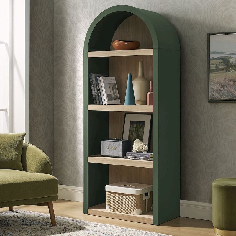 Caleb 4 Arched Display Shelf Bookcase image number 6