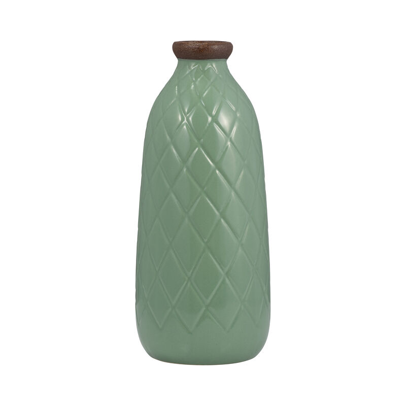 12" Plaid Textured Vase image number 2