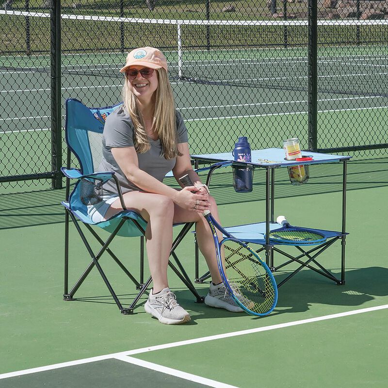 Life is Good&reg; 3 x 3 x 3 ft Blue Mesh Back Quad Chair image number 3