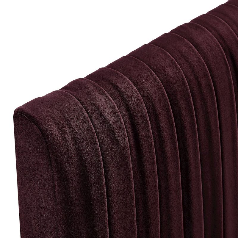 Eloise Stain-Resistant Performance Velvet Full Headboard image number 5