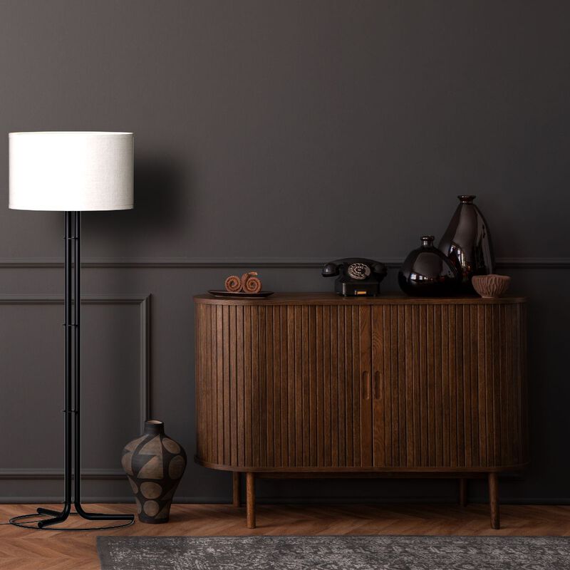 Classic Elegance 62 in. Floor Lamp with Cylindrical Shade - Warm Ambient Lighting