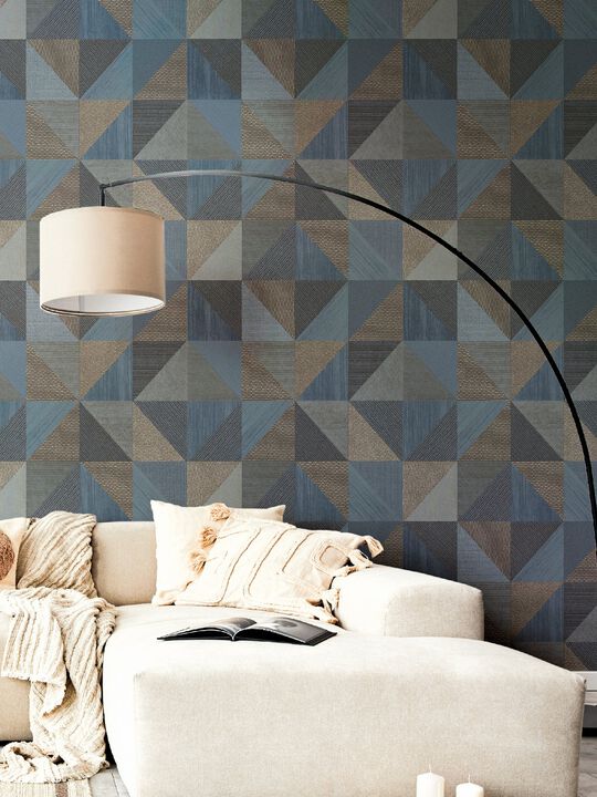 Italian Textures 4 Geometric Brown Wallpaper IT32414