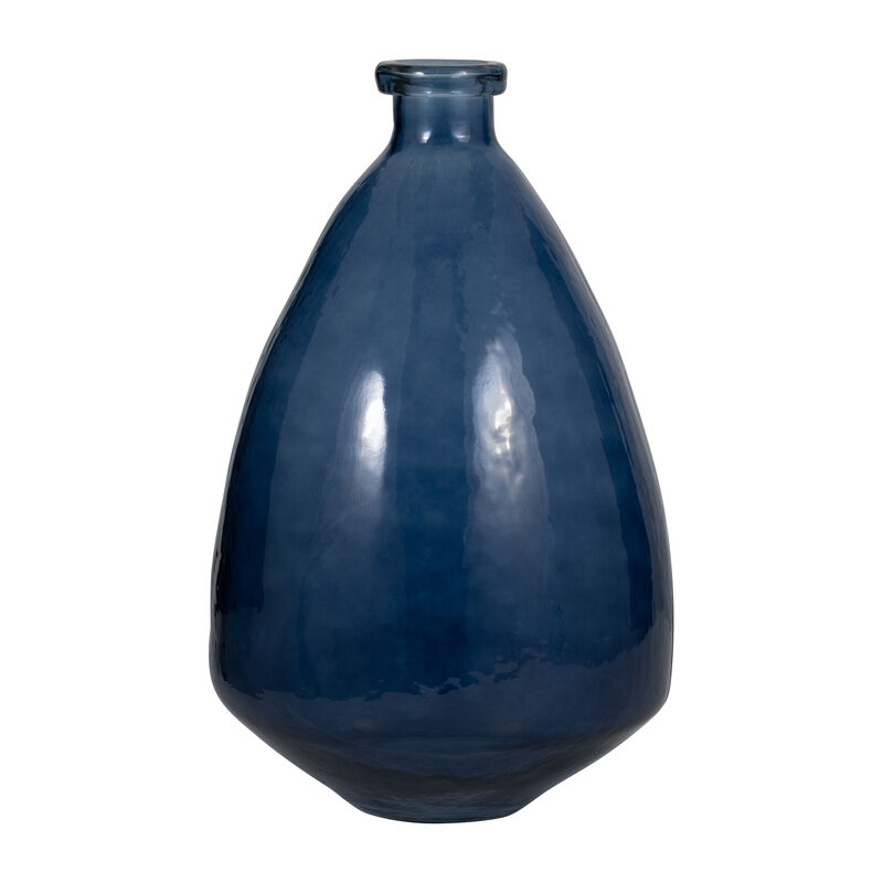 Glass, 19" Balloon Vase, Blue image number 1