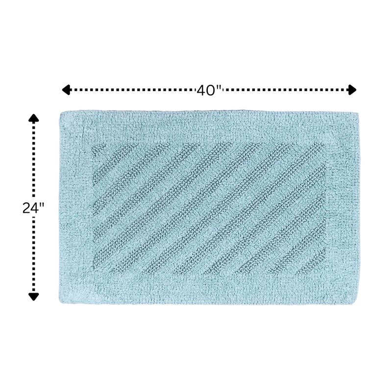 Knightsbridge Shooting Star 220 GSF Reversible Bath Rug 24 x 40 - Light Blue