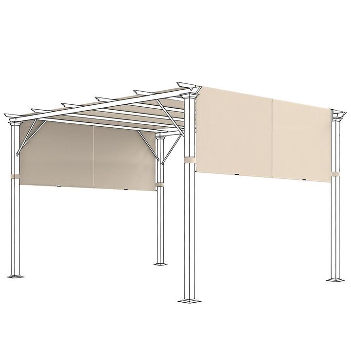 Hivvago 2 Pcs Pergola Shade Cover for 10x12 Pergola