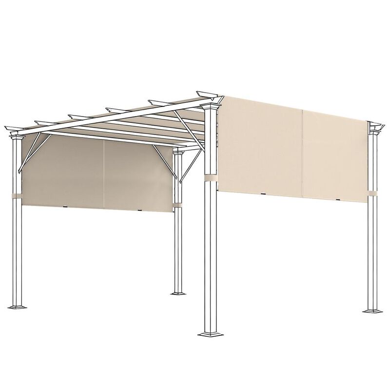 Hivvago 2 Pcs Pergola Shade Cover for 10x12 Pergola image number 0