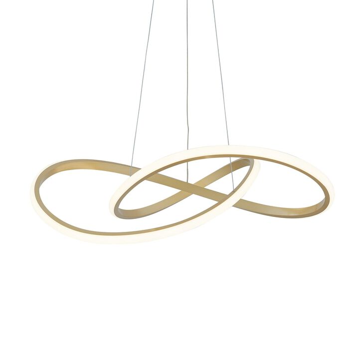 Edinburgh Chandelier Gold Metal Integrated LED Dimmable