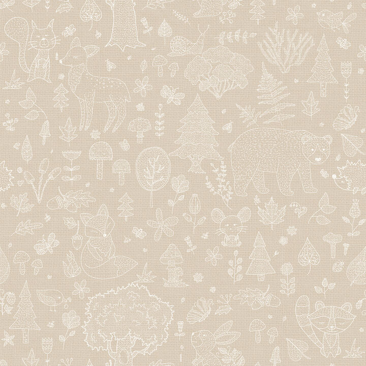 Little Explorers 2 Kids Beige Wallpaper 14809