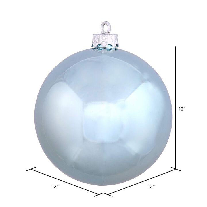 Vickerman 12" Baby Blue Shiny Ball Ornament
