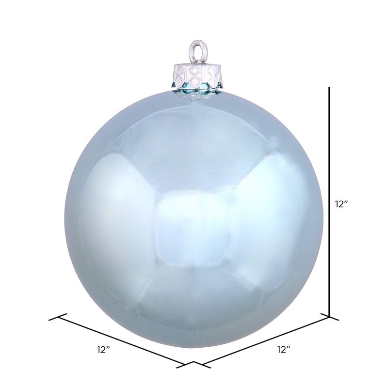 Vickerman 12" Baby Blue Shiny Ball Ornament image number 1