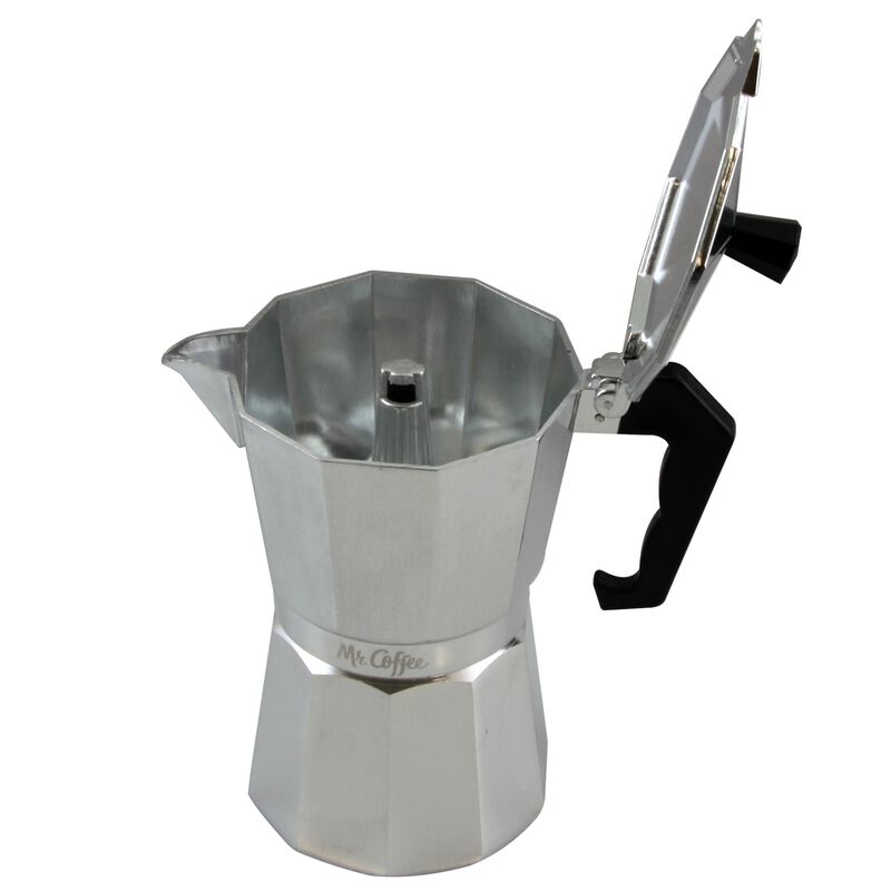 Mr. Coffee Brixia 6-Cup Aluminum Stovetop Espresso Maker image number 5