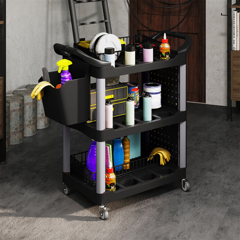Rolling Tool Cart with Multiple Drawers, Mobile Garage Storage Organizer