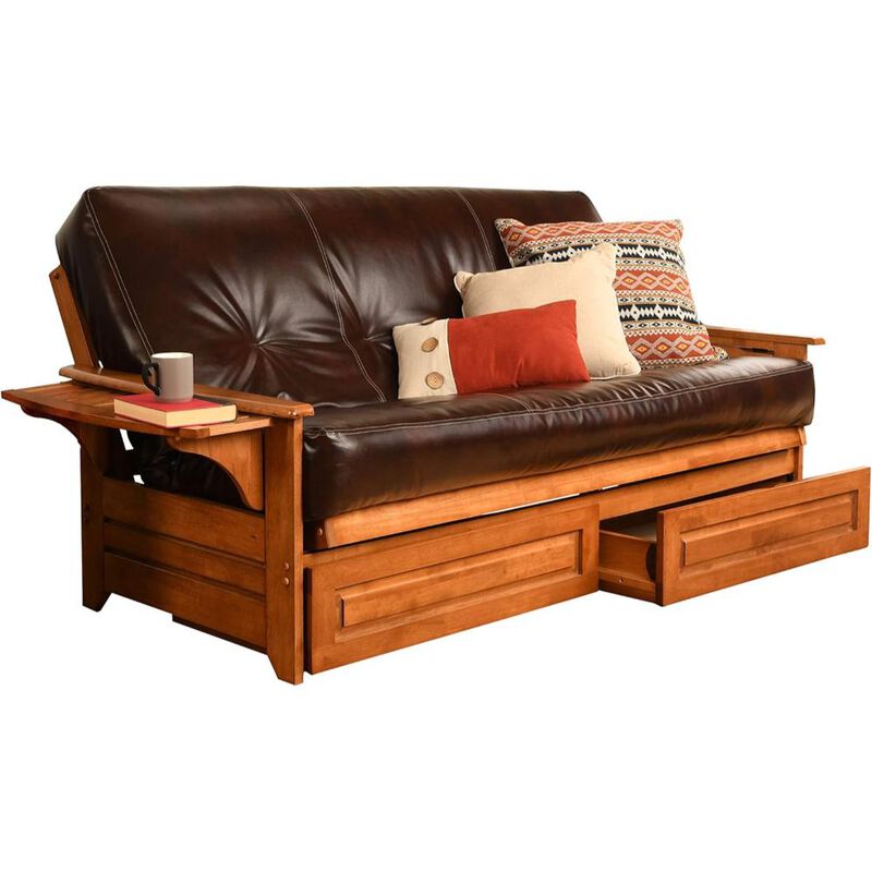 Phoenix Frame-Barbados Finish-Oregon Trail Java Mattress-Storage Drawers