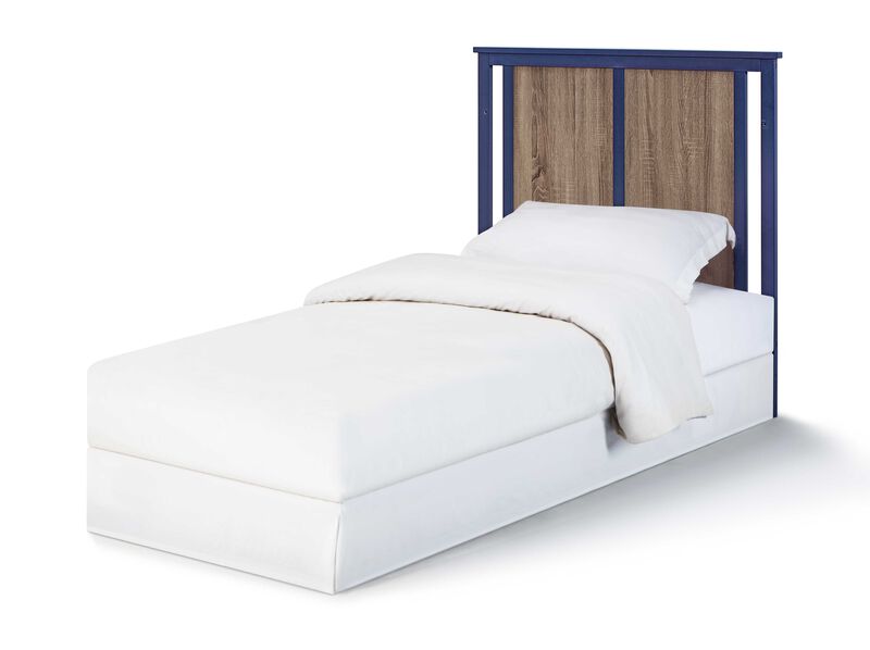 Suite Bebe Connelly Mini Crib Midnight Blue/Vintage Walnut With Mattress Pad