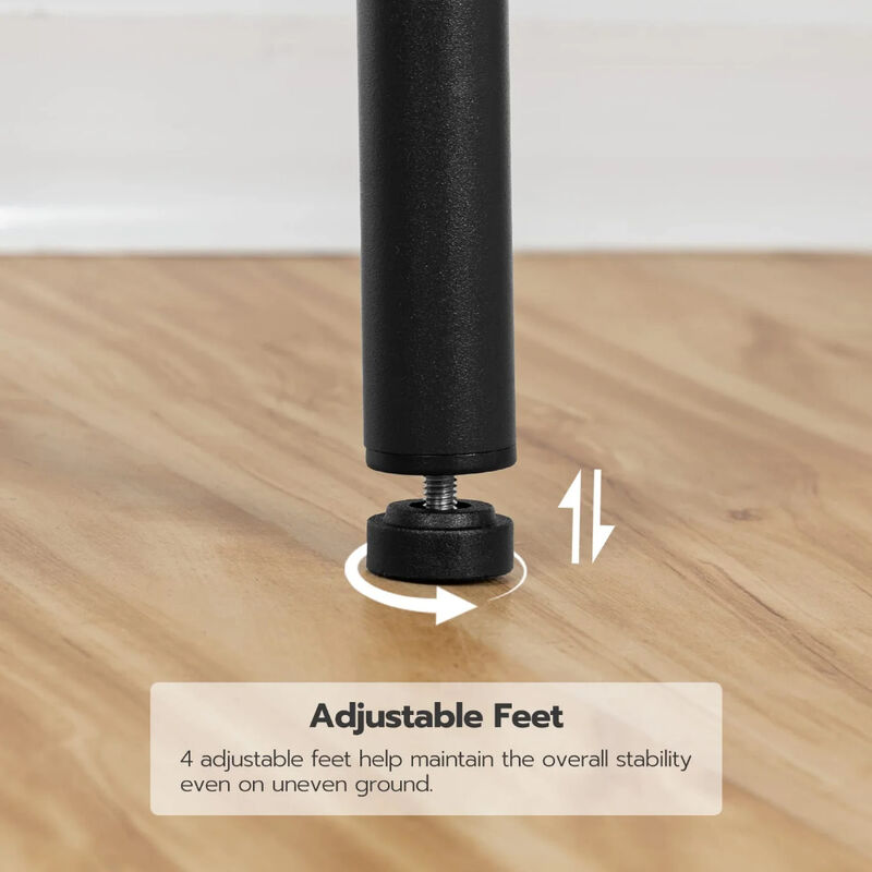2-Piece Round Bar Stool Set with Footrest, Modern Counter Seating-Greige image number 6