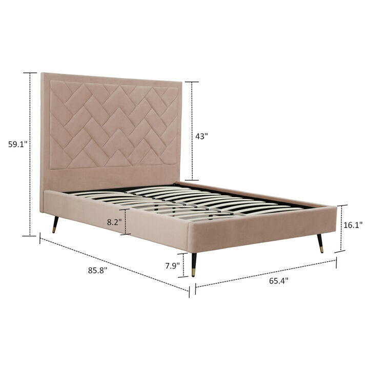 Crosby Tan Queen Bed