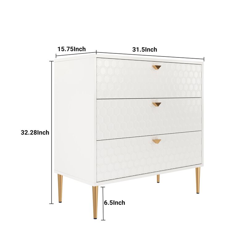 Accent Storage Cabinet with 3-Drawer Chest