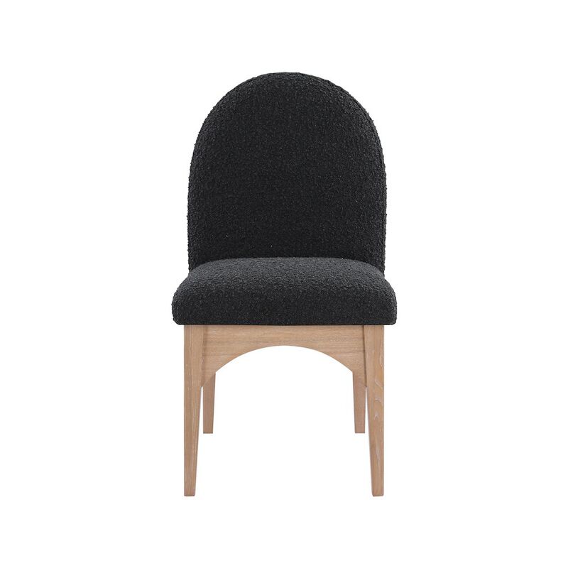 Meridian Furniture Waldorf Black Boucle Fabric Dining Chair