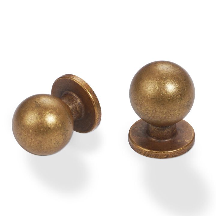 Amasideca 30 Pack Antique Brass Kitchen Cabinet Knobs - Zinc Alloy Drawer Knobs for Vintage Kitchen Hardware